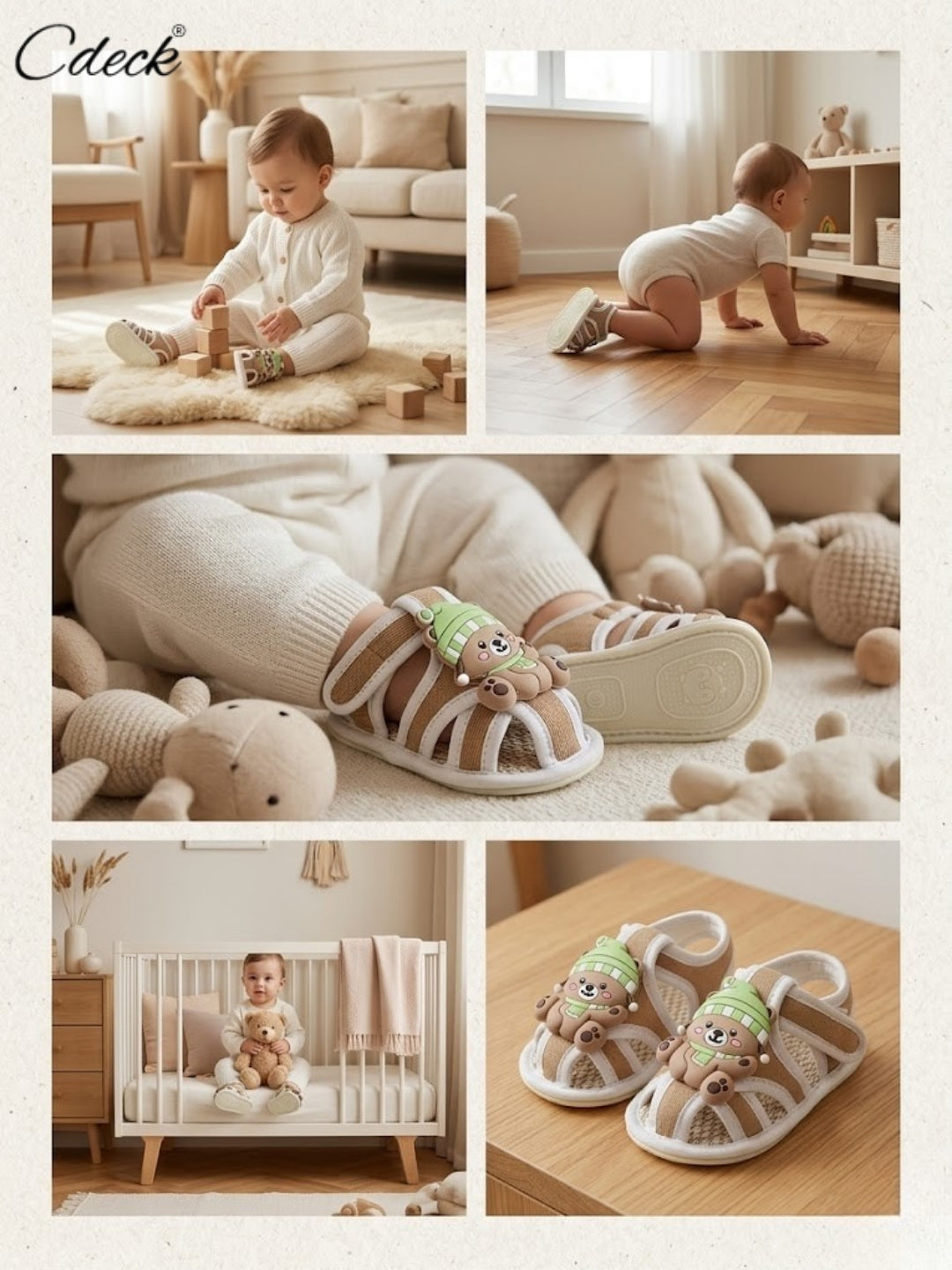 Cdeck Kids Sandals for Girls & Boys | Stylish, Soft & Comfortable | 3-18 months