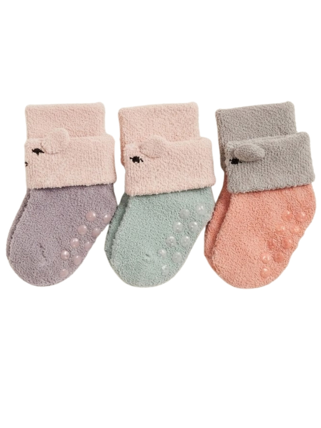Cdeck Kids Cozy Winter Socks | Soft Rabbit Hair Wool Stretchable Warm Socks | 0–4 Years | Pack of 3 | Multicolor