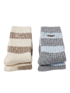 Cdeck Women’s Woolen Socks | Soft Warm Striped Winter Socks | Cozy & Comfortable Socks for Women | Pack of 2