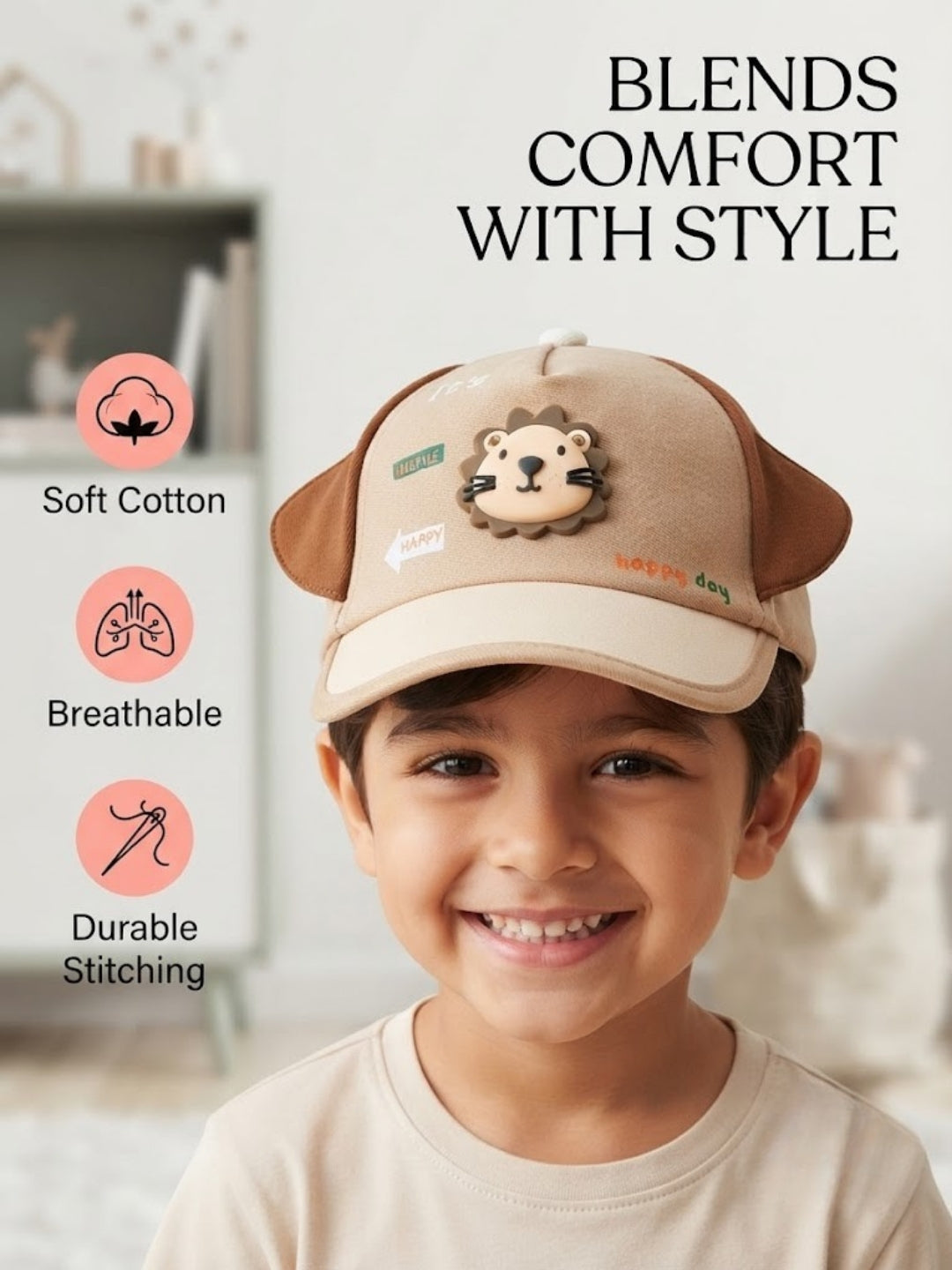 Cdeck Kids Cotton Cap for Boys & Girls