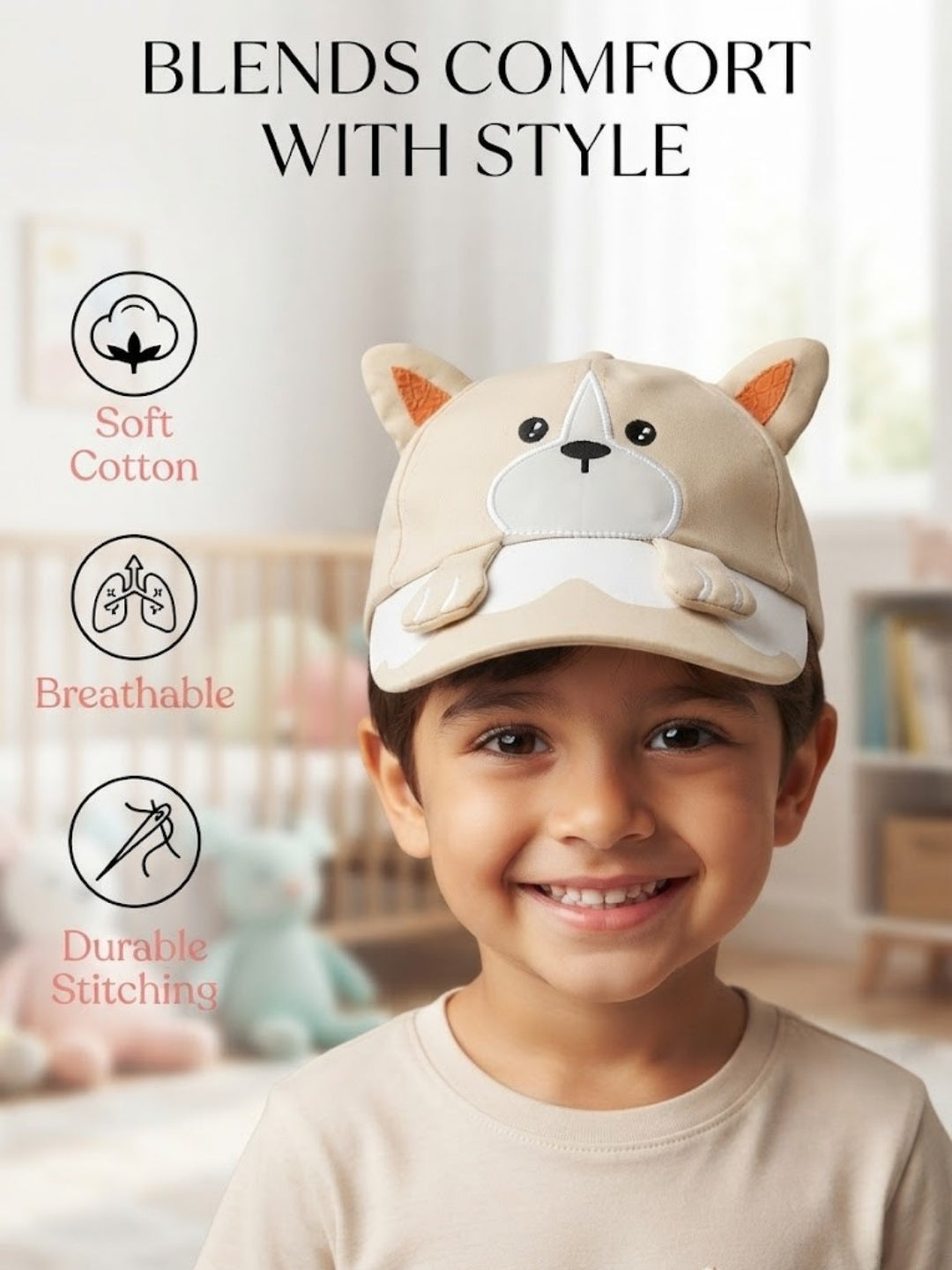 Cdeck Kids Cotton Cap for Boys & Girls