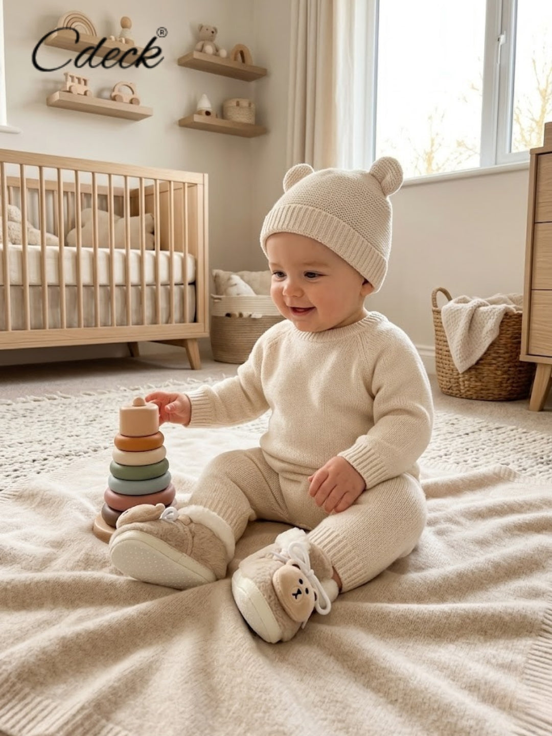 Cdeck Winter Booties for Girls & Boys | Soft, Warm & Comfortable Baby Footwear | 3–18 Months
