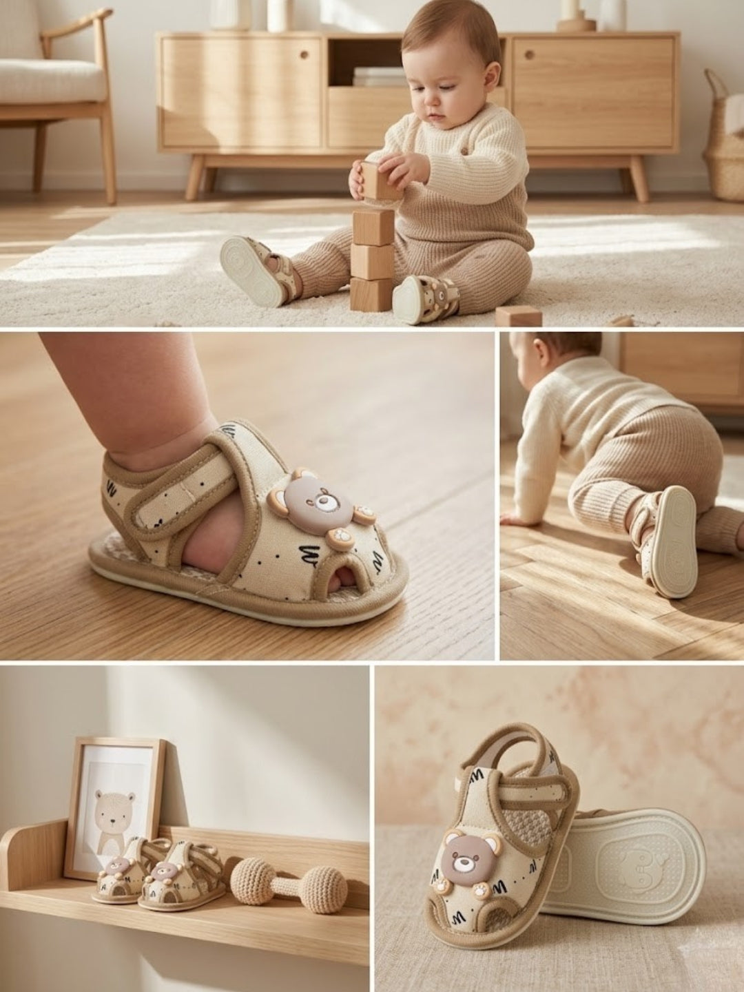 Cdeck Baby Sandals for Girls & Boys | Soft, Lightweight & Comfortable | 3-18 months