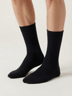 Cdeck Unisex Woolen Winter Socks | Soft Warm Wool Socks for Men & Women | Cozy Comfortable Winter Socks | Full Length | Black