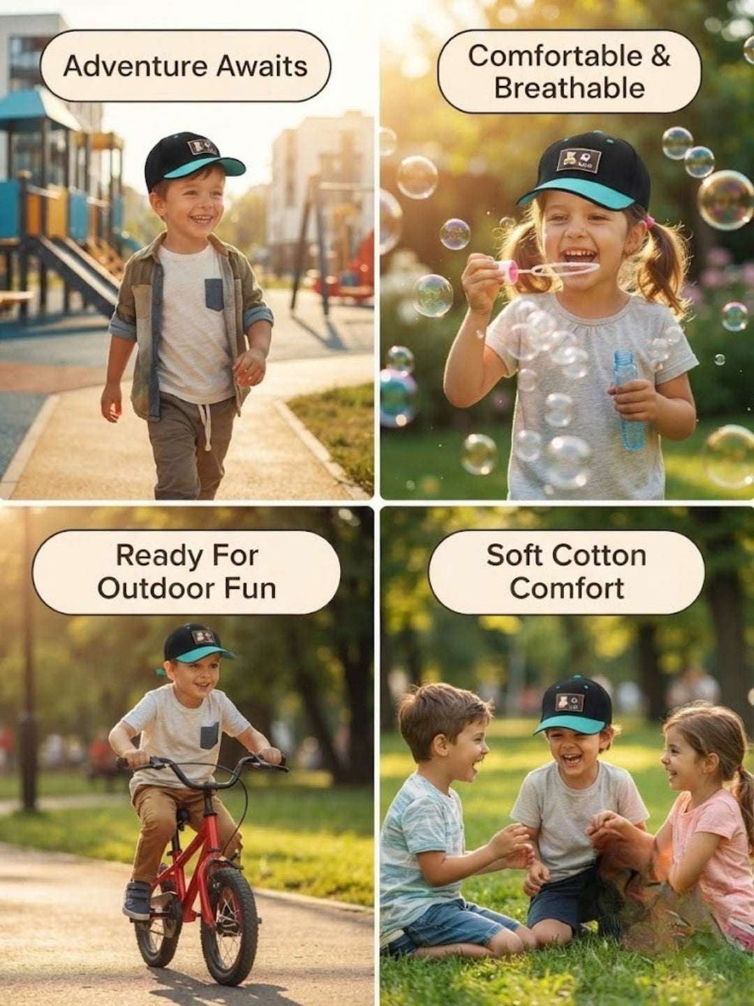 Cdeck Kids Cotton Cap for Boys & Girls