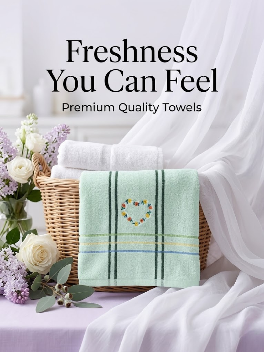Cdeck Premium Cotton Hand Towel | Soft, Absorbent & Comfortable Everyday Use