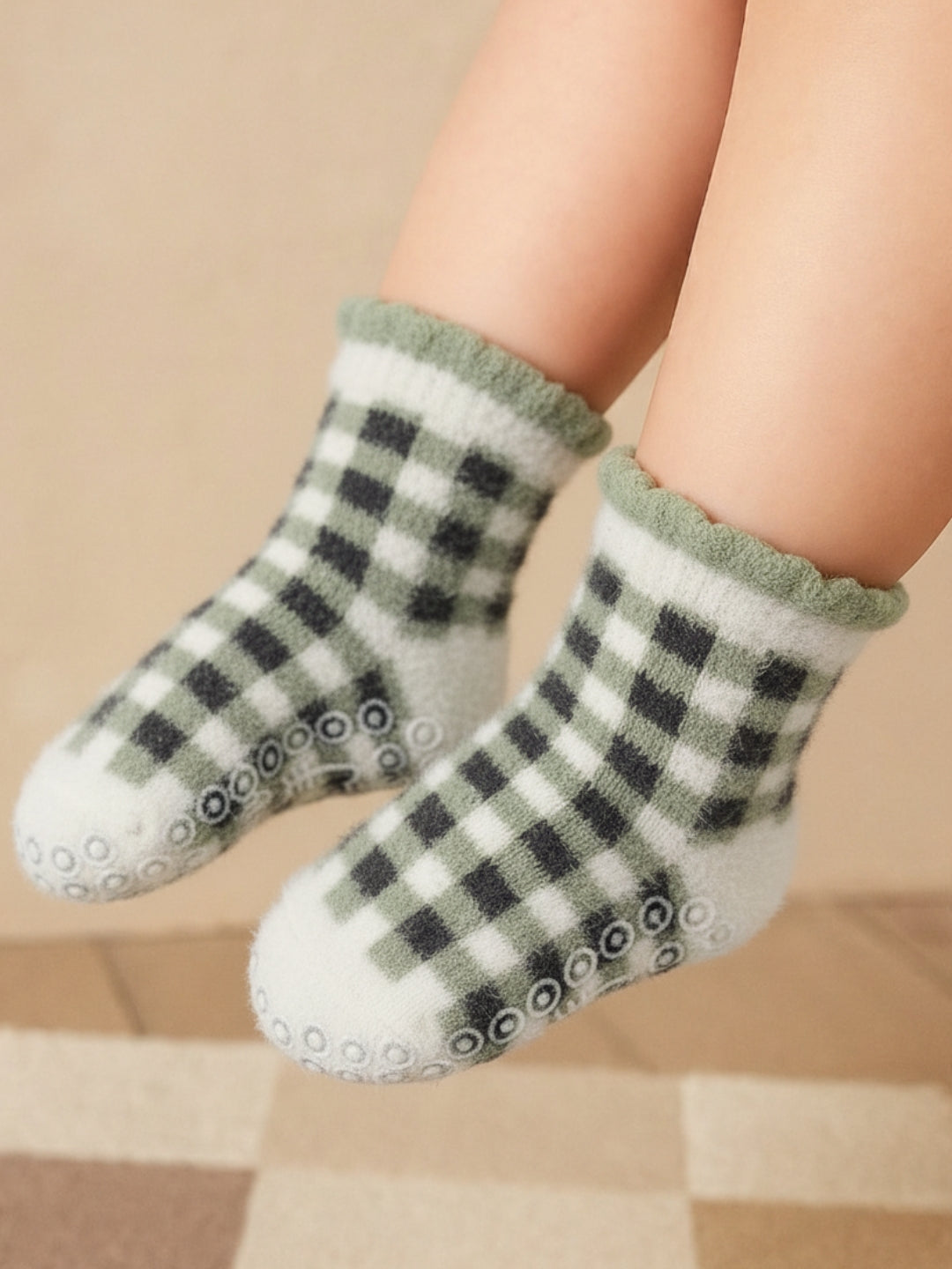 Cdeck Kids Rabbit Wool Anti-Slip Socks | Warm, Soft & Comfortable Winter Wear | 0-4 Years
