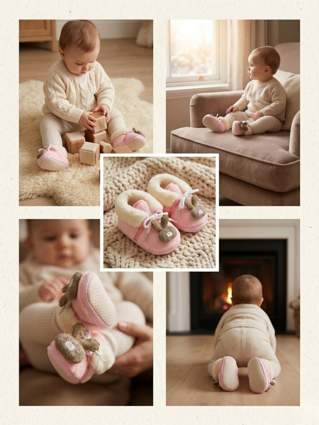 Cdeck Winter Booties for Girls & Boys | Soft, Warm & Comfortable Baby Footwear | 3–18 Months
