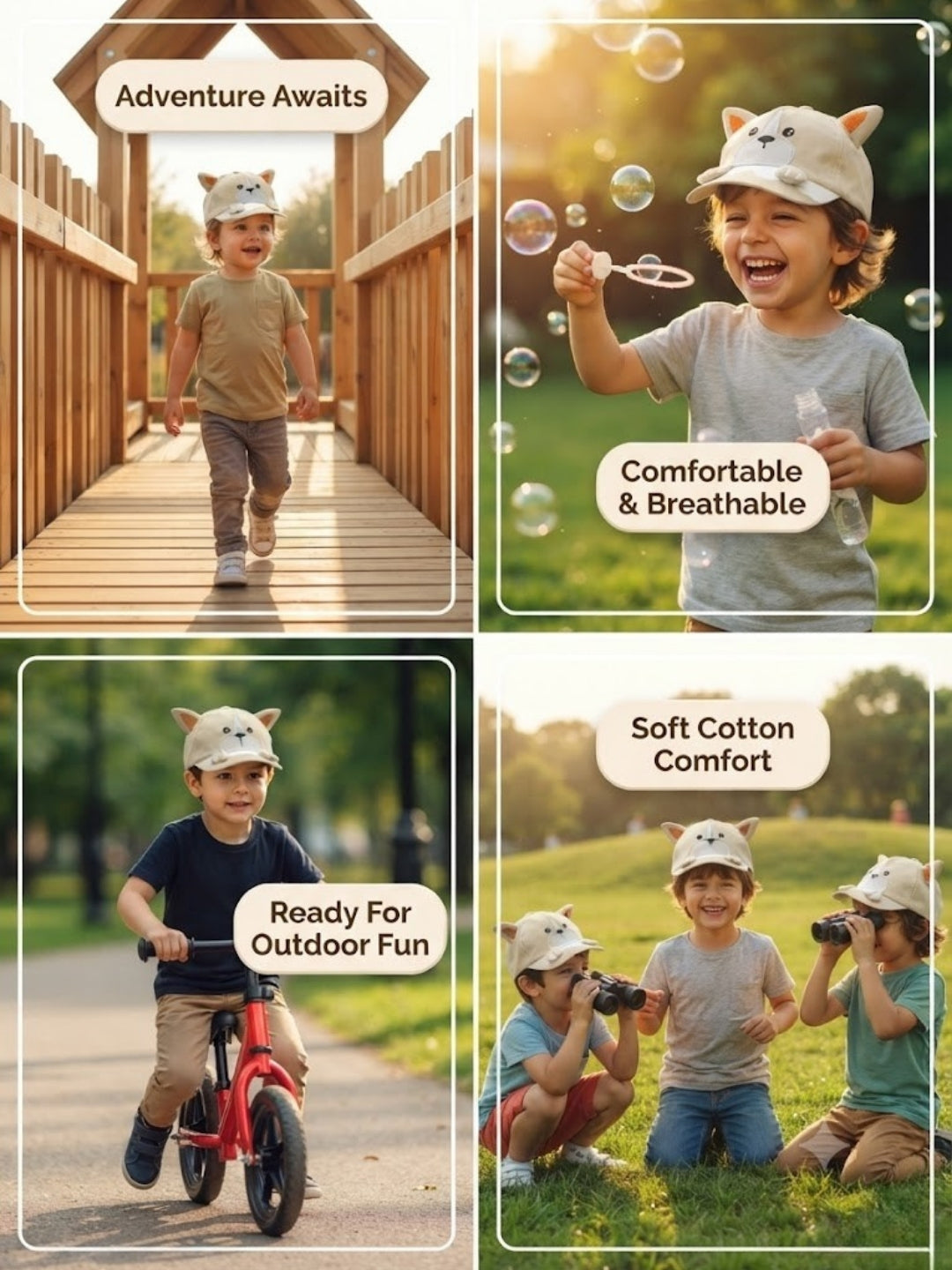 Cdeck Kids Cotton Cap for Boys & Girls