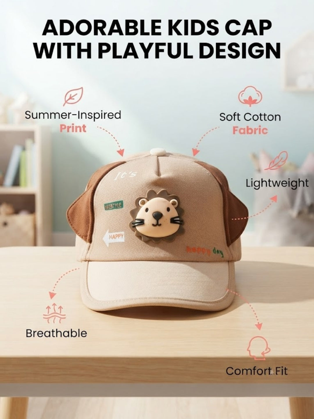 Cdeck Kids Cotton Cap for Boys & Girls