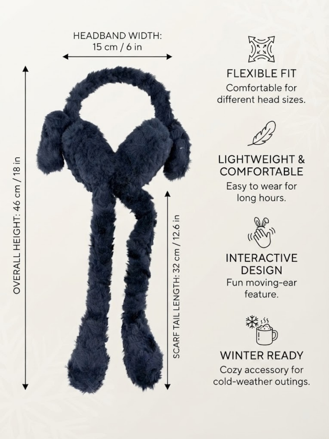 Cdeck Velvet Earmuffs for Girls & Women, Soft Warm Winter Earmuffs with Long Hanging Ear Covers, Free Size