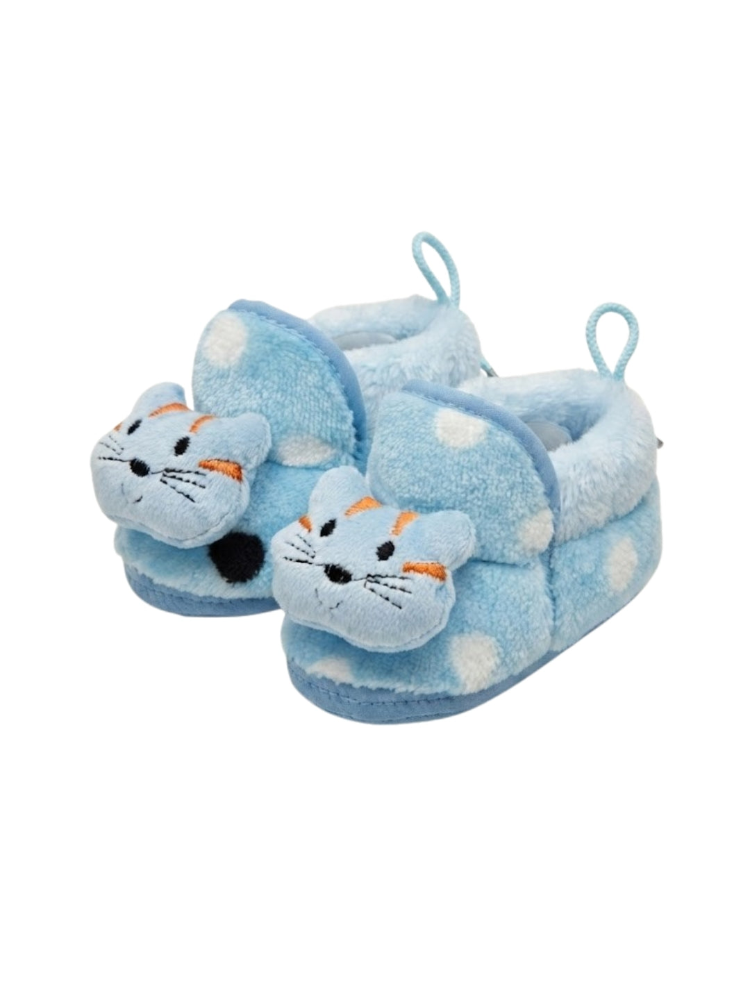 Cdeck Baby Cat Plush Booties for Boys & Girls, Soft Fleece Warm Shoes with Cute Cat Design, 3-9 Months