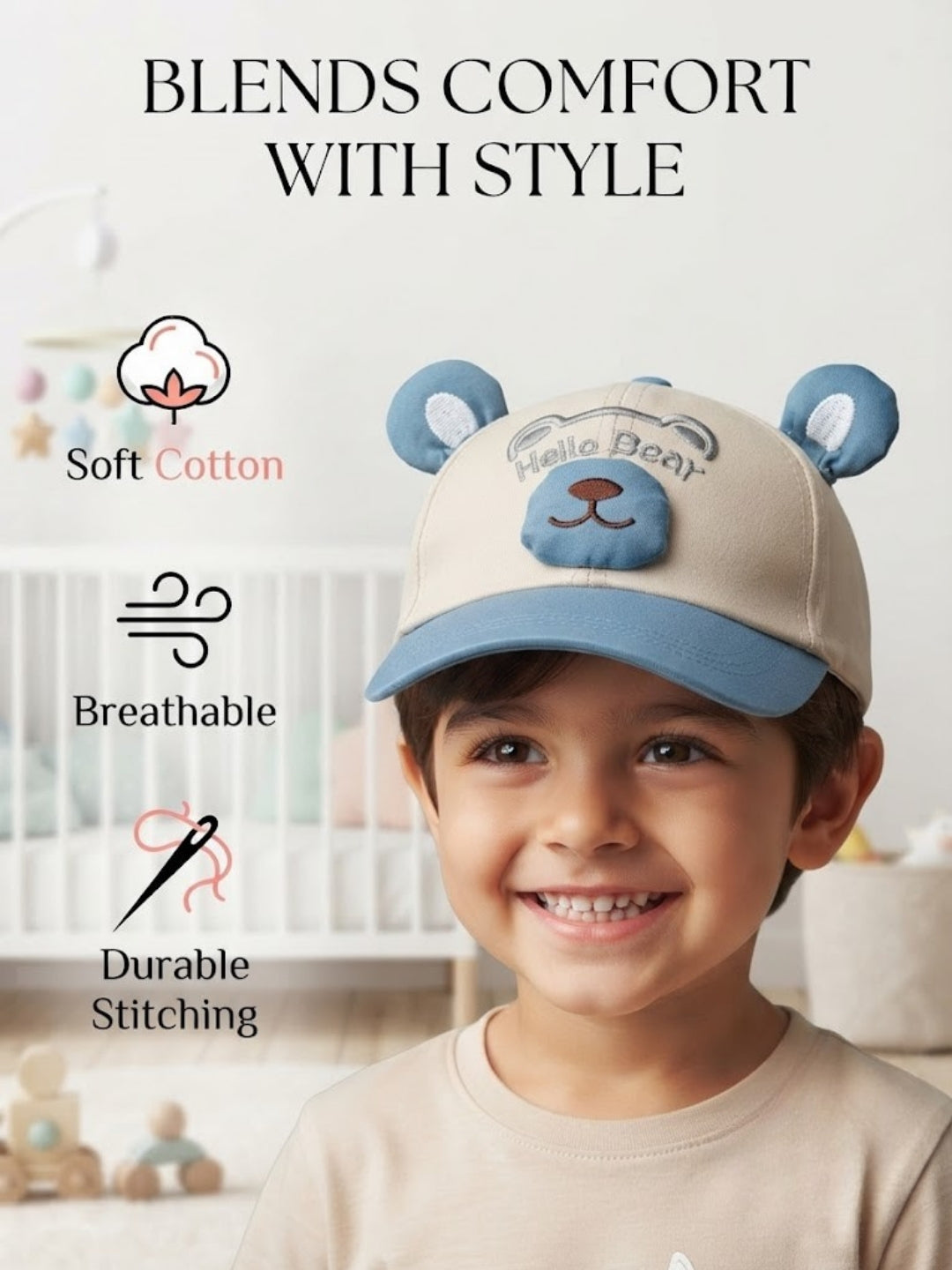 Cdeck Kids Cotton Cap for Boys & Girls
