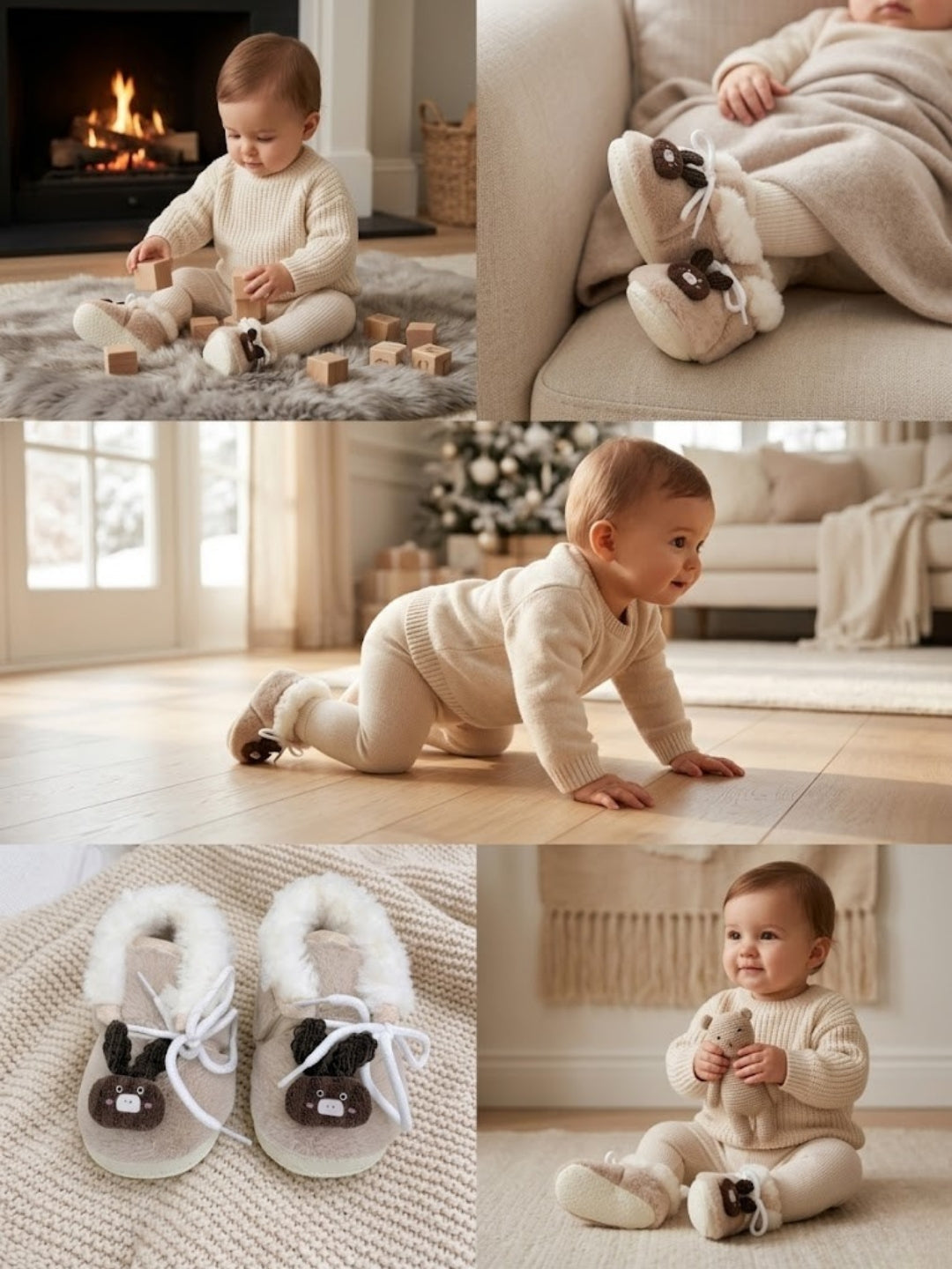 Cdeck Winter Booties for Girls & Boys | Soft, Warm & Comfortable Baby Footwear | 3–18 Months