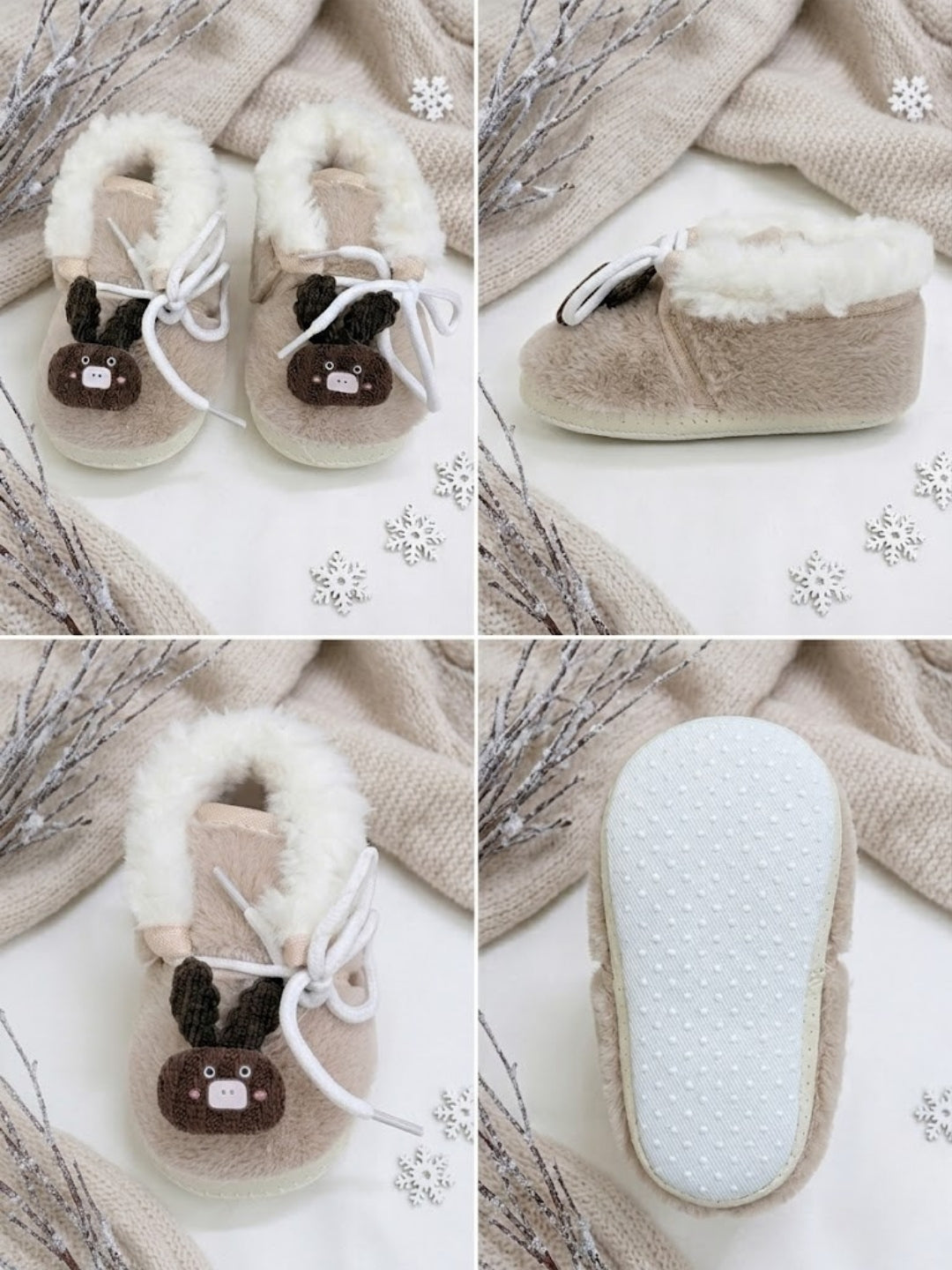 Cdeck Winter Booties for Girls & Boys | Soft, Warm & Comfortable Baby Footwear | 3–18 Months