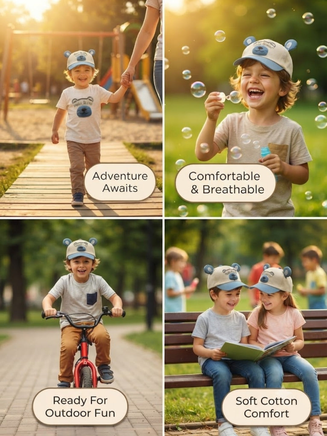 Cdeck Kids Cotton Cap for Boys & Girls