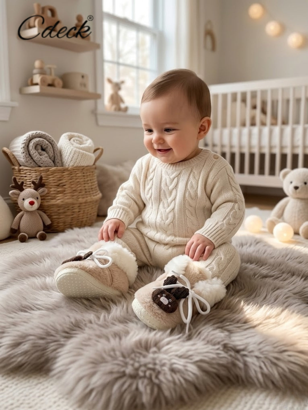 Cdeck Winter Booties for Girls & Boys | Soft, Warm & Comfortable Baby Footwear | 3–18 Months