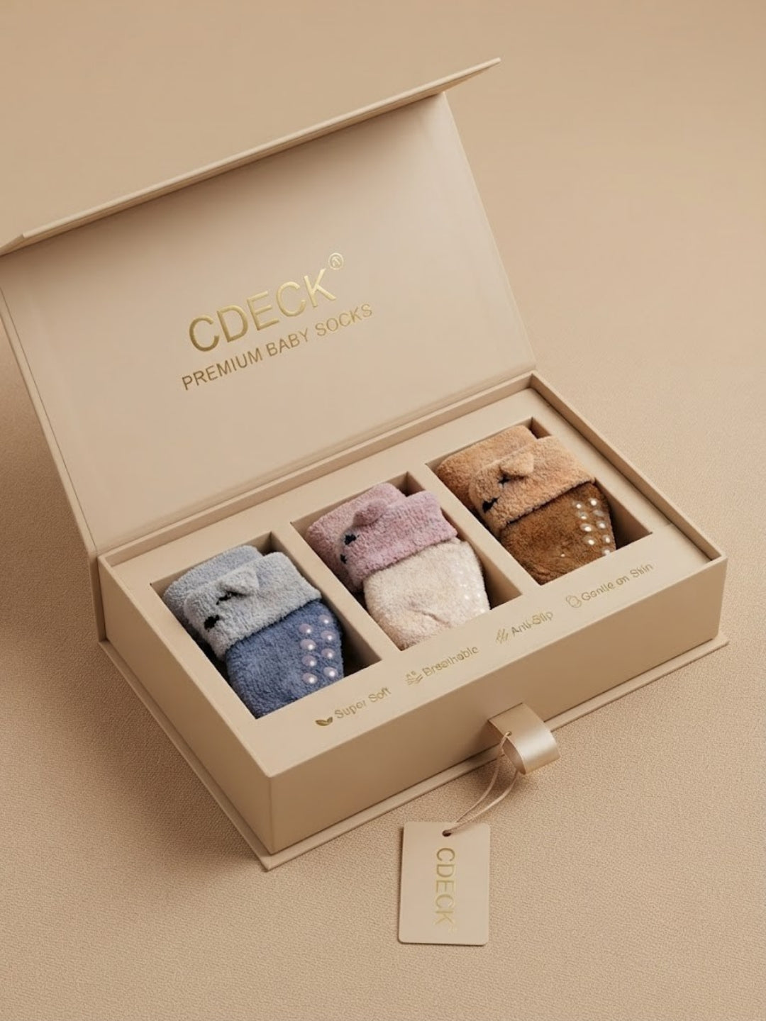 Cdeck Baby Winter Wool Socks | Soft Rabbit Hair Wool Stretchable Socks | 0–4 Years | Pack of 3 | Multicolor