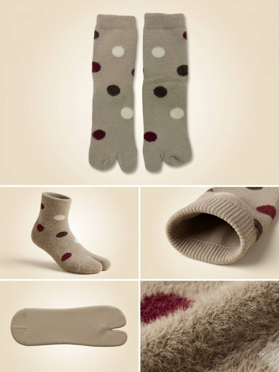 Cdeck Warm Socks for Women & Girls | Soft Cozy Comfortable Everyday Home Wear | Beige
