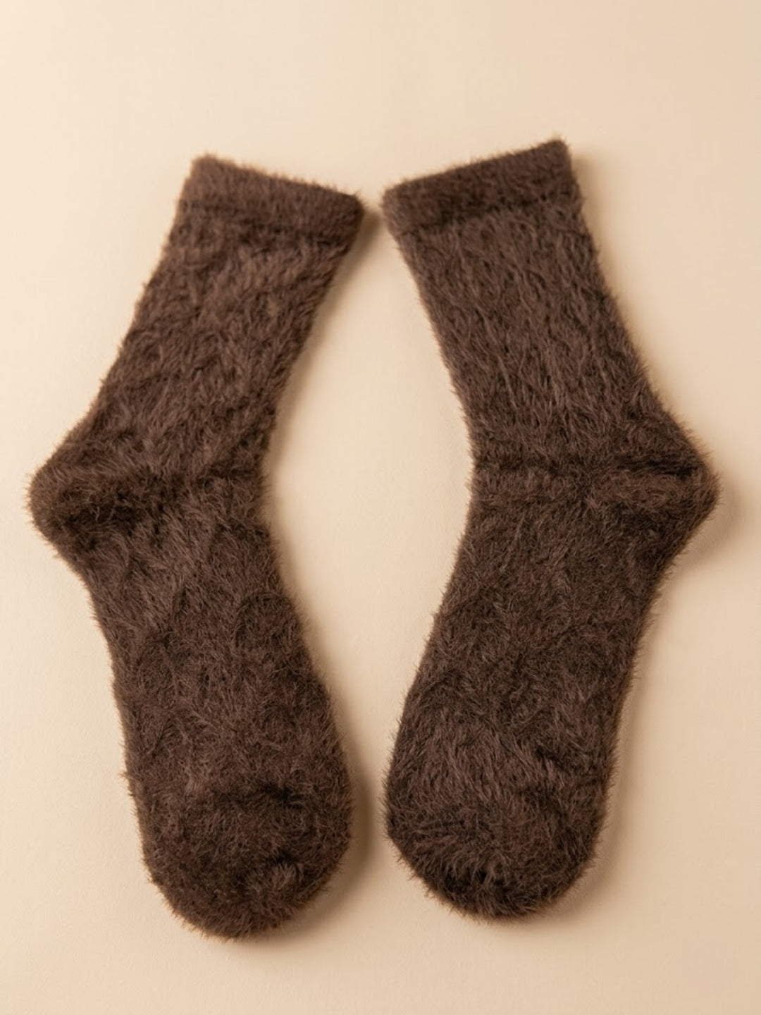 Cdeck Women’s Soft & Warm Woolen Fuzzy Socks | Cozy Thick Winter Socks for Women | Brown