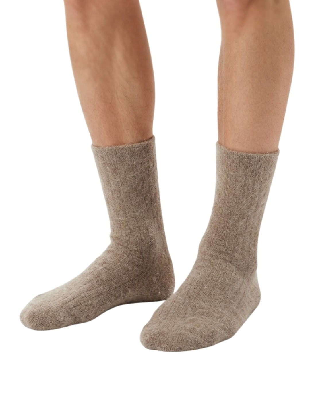 Cdeck Unisex Woolen Winter Socks | Soft Warm Wool Socks for Men & Women | Cozy Comfortable Winter Socks | Full Length | Brown