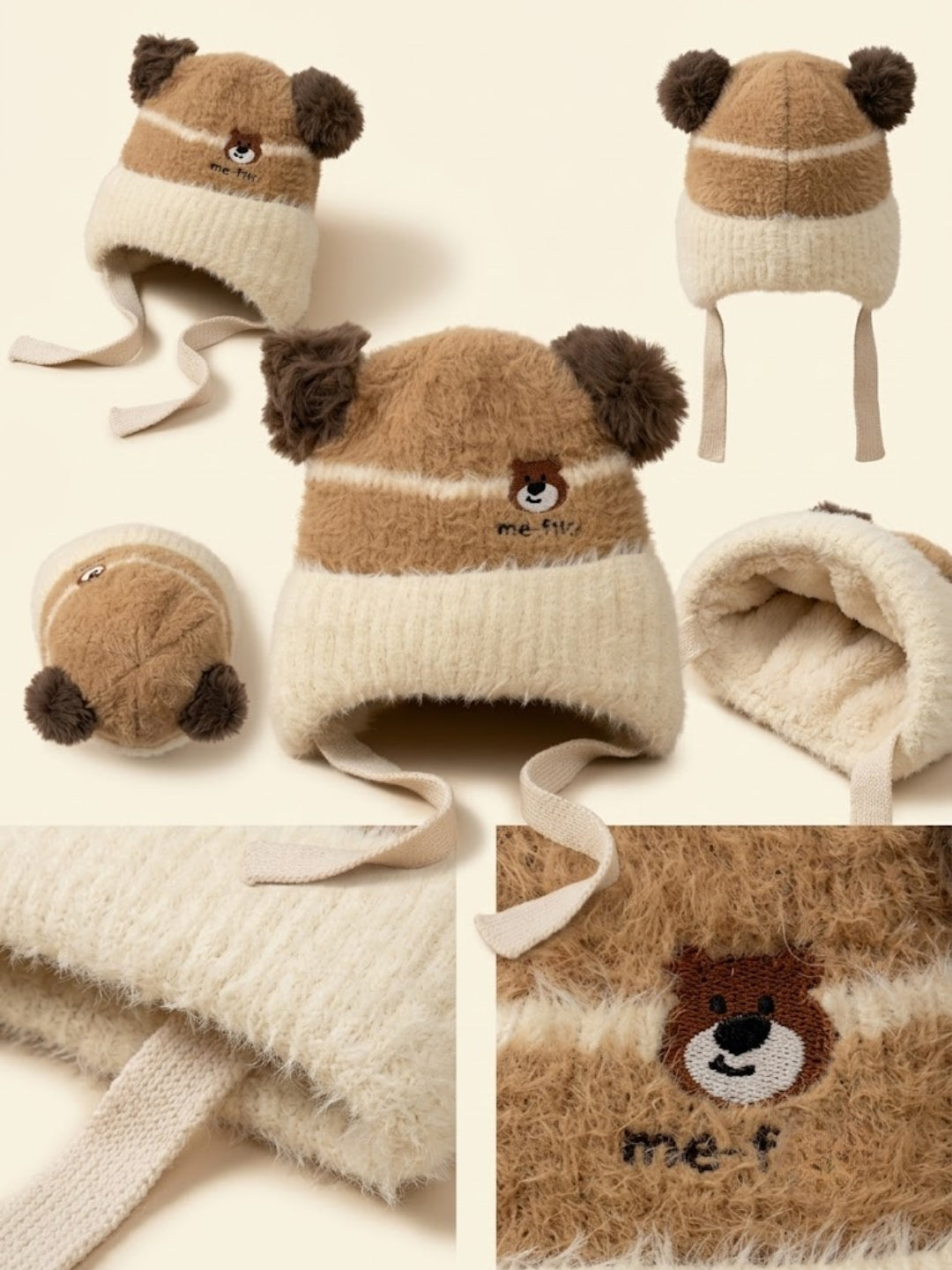 Cdeck Kids Woolen Winter Cap for Boys & Girls | Warm & Comfortable Winter Wear | 2–4 Years | Brown