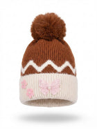 Cdeck Kids Woolen Winter Cap for Baby Girls | Soft, Warm & Comfortable | 1–2 Years