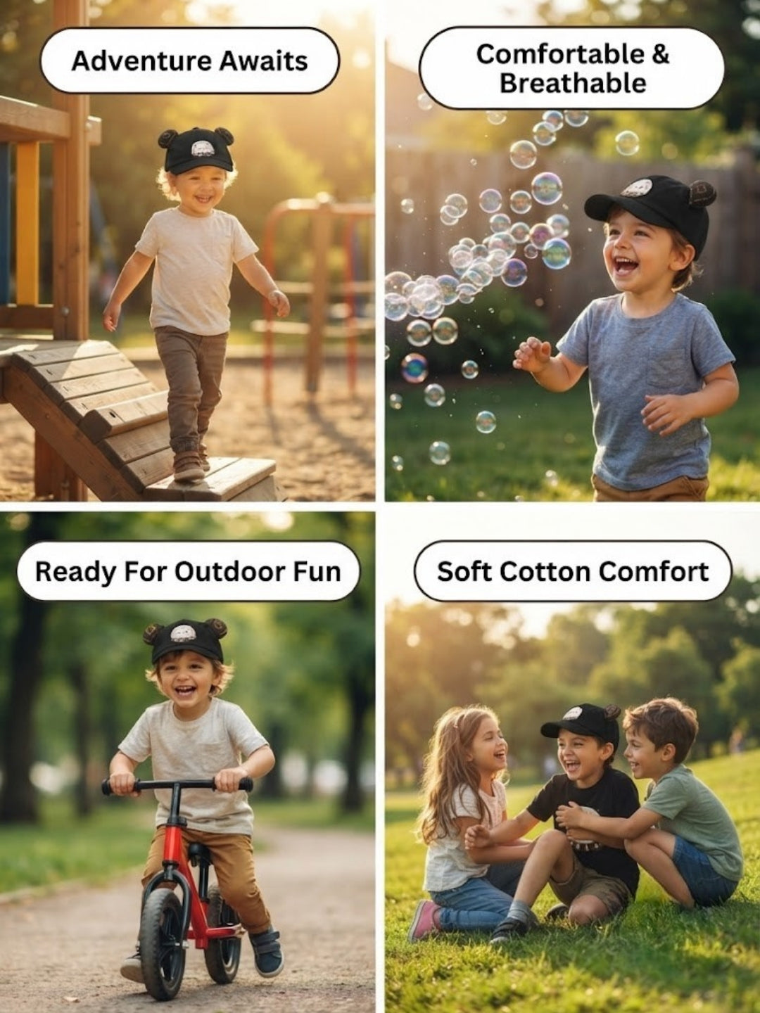 Cdeck Kids Cotton Cap for Boys & Girls