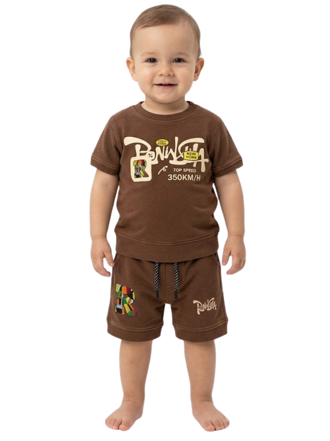 Cdeck Baby Cotton T-Shirt & Shorts Set | Half Sleeve, Soft & Comfortable Baby Wear