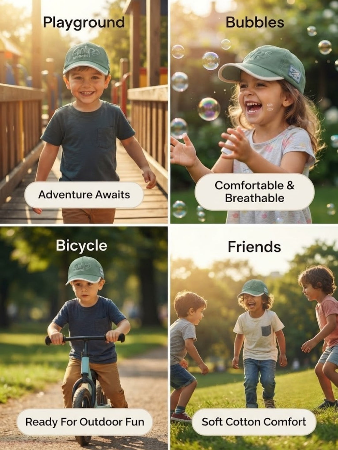 Cdeck Kids Cotton Cap for Boys & Girls