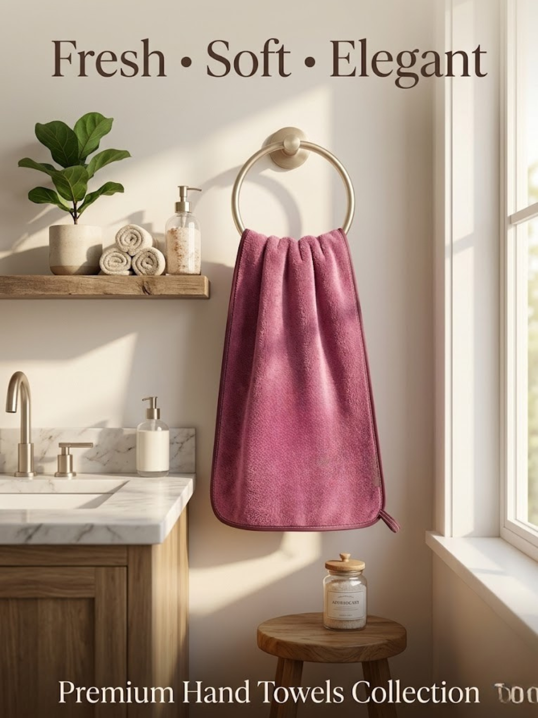 Cdeck Premium Cotton Hand Towel | Soft, Absorbent & Comfortable Everyday Use
