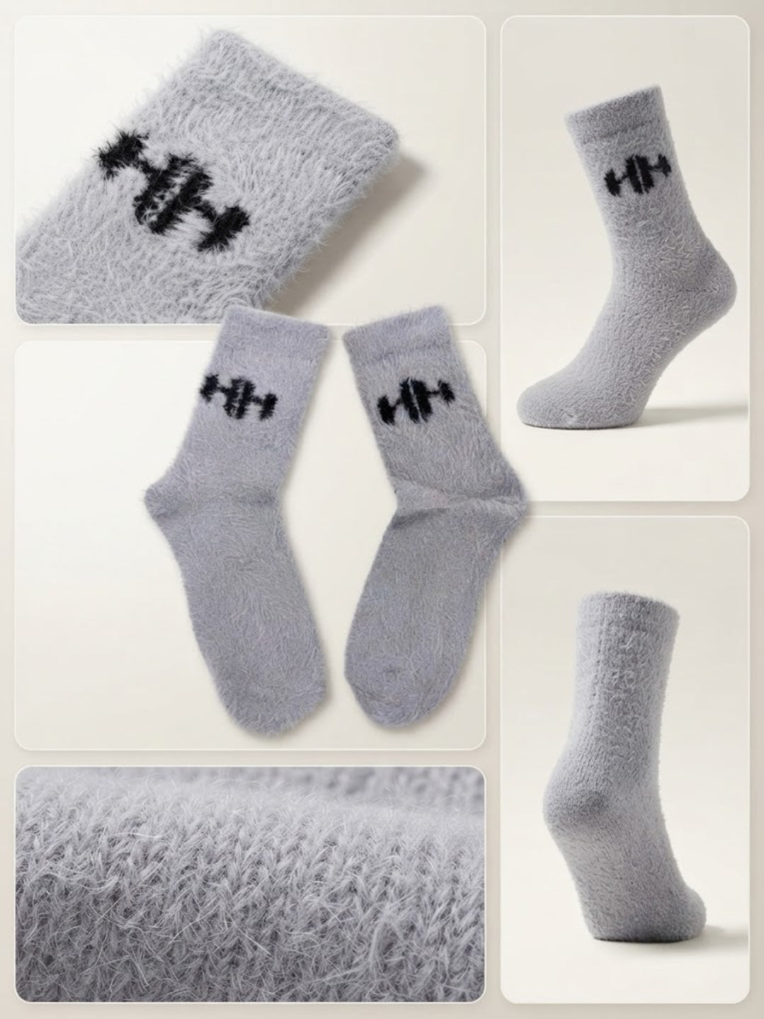 Cdeck Men’s Hair Wool Winter Socks | Single Pair | Soft, Warm & Stretchable | Grey