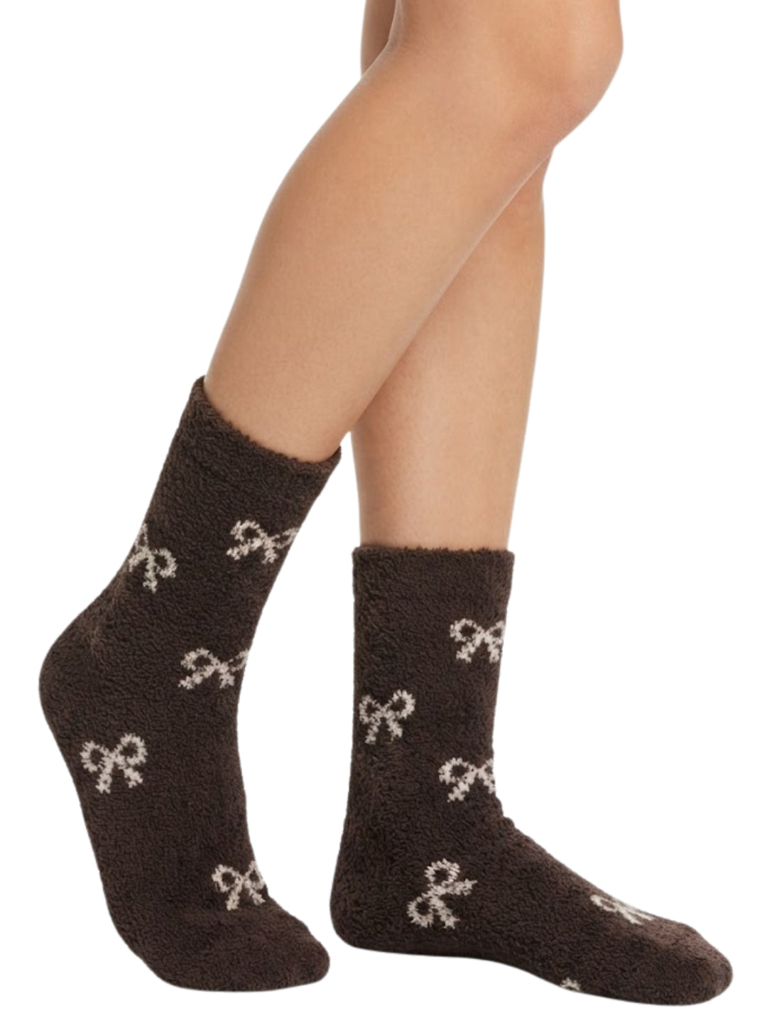 Cdeck Women’s Mid-Calf Rabbit Hair Wool Socks – Premium Soft Warm Fuzzy Winter Socks, Cozy Plush Socks with Cute Bow Pattern
