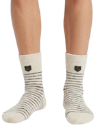 Cdeck Men’s Soft Wool Socks | Warm Cream Striped Cozy Socks