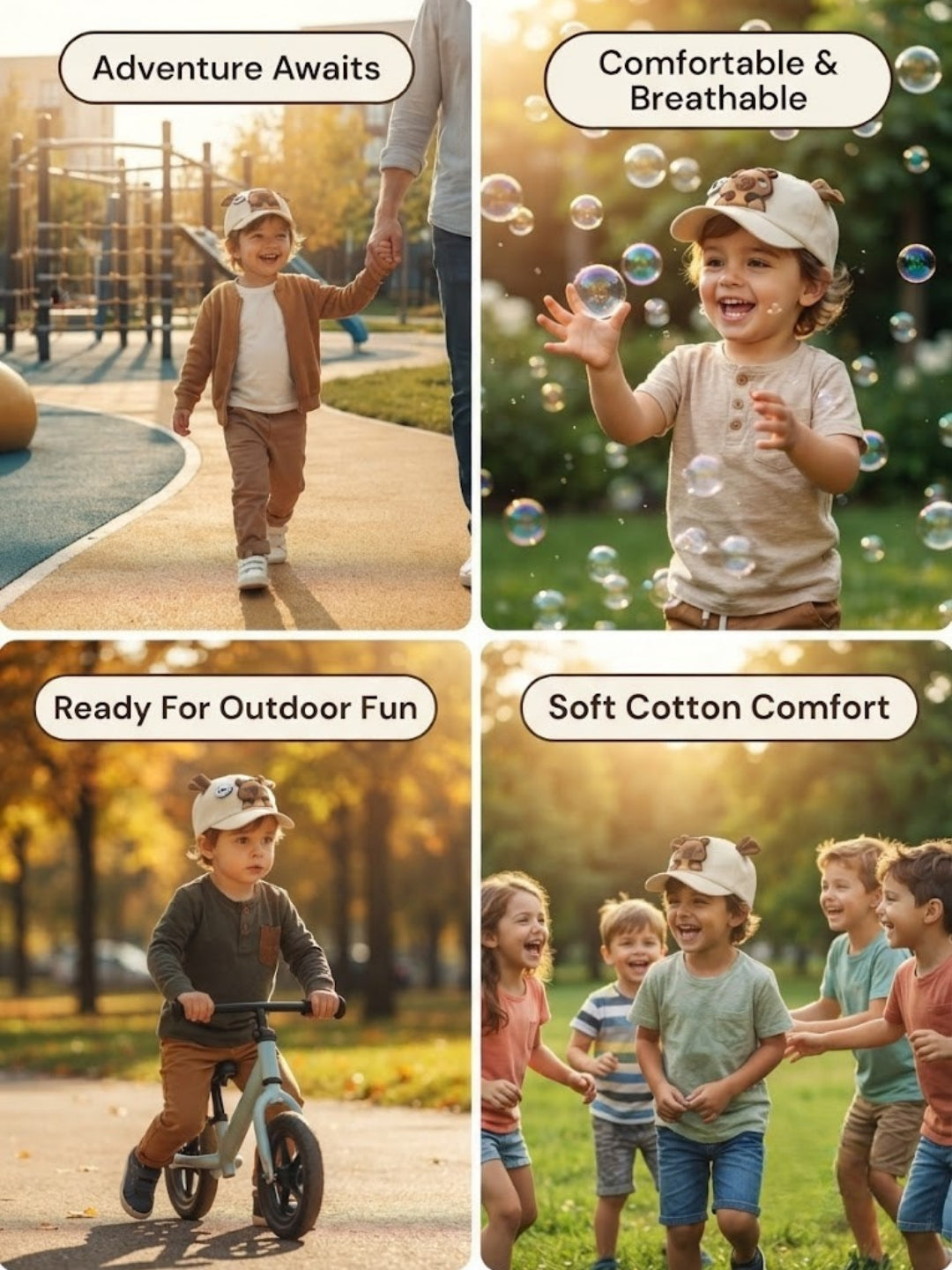 Cdeck Kids Cotton Cap for Boys & Girls