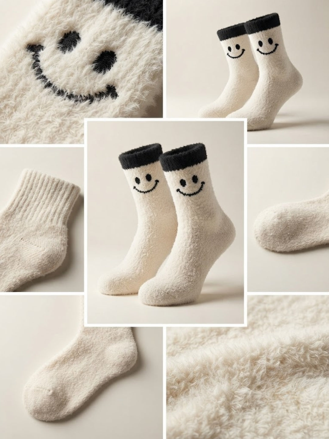 Cdeck Women’s Wool Socks | Soft & Warm Woolen Winter Socks | Free Size | Cream  DESCRIPTION
