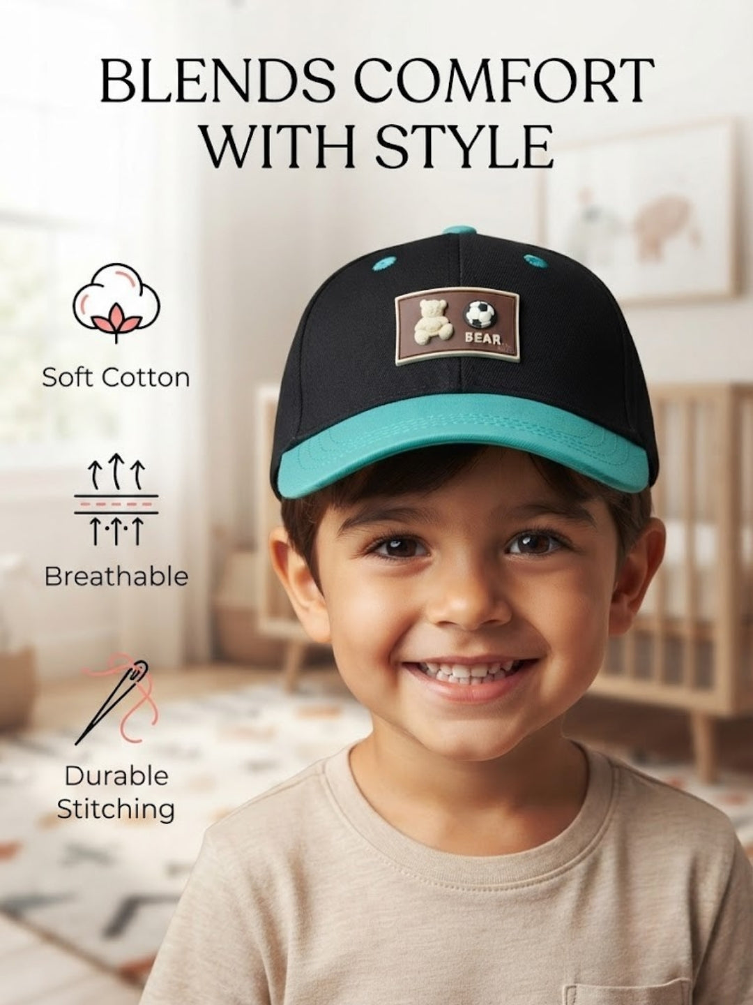 Cdeck Kids Cotton Cap for Boys & Girls
