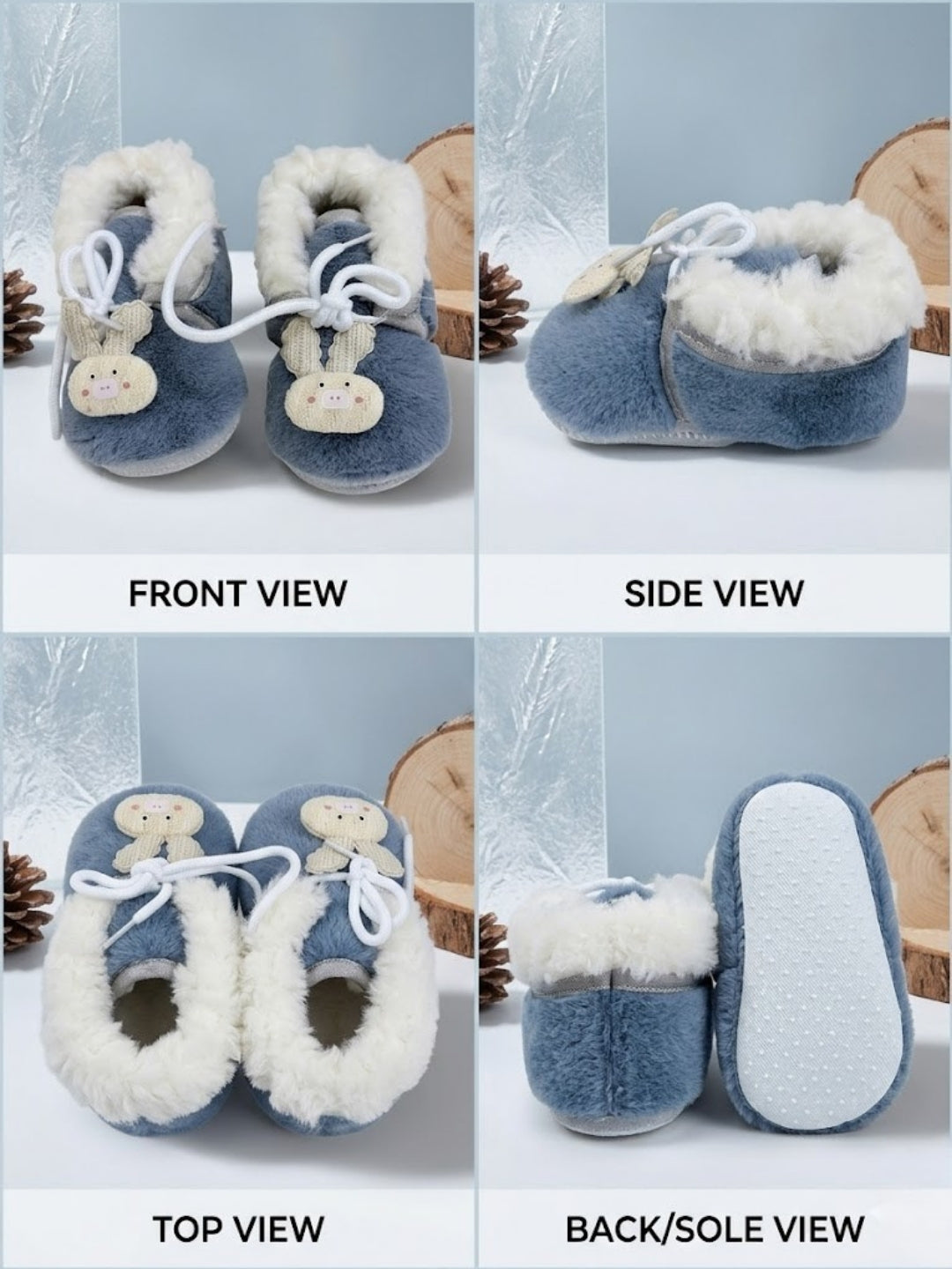 Cdeck Winter Booties for Girls & Boys | Soft, Warm & Comfortable Baby Footwear | 3–18 Months