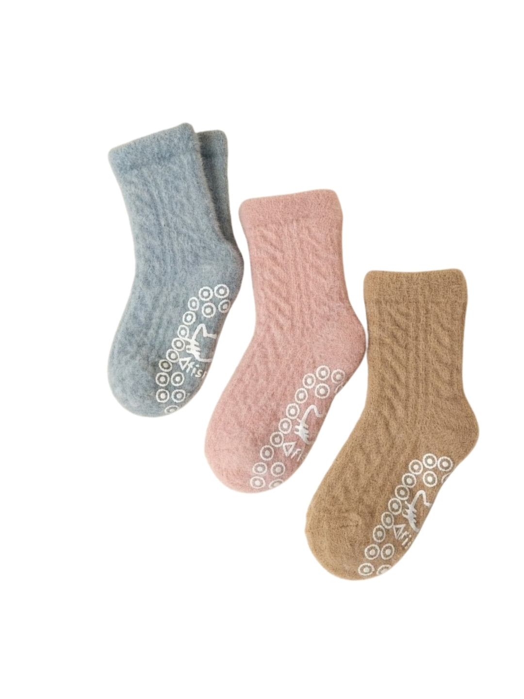 Cdeck Kids Winter Woolen Socks | Soft Rabbit Hair Wool WarmSocks  | 0–4 Years | Pack of 3 | Multicolor