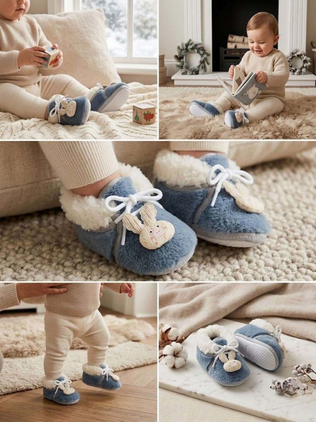 Cdeck Winter Booties for Girls & Boys | Soft, Warm & Comfortable Baby Footwear | 3–18 Months