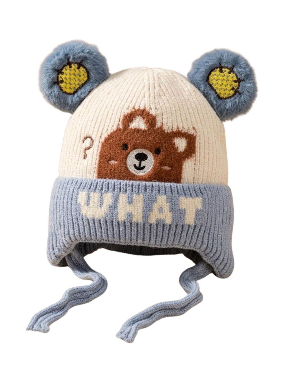Cdeck Kids Woolen Winter Cap for Boys & Girls | Warm & Comfortable Winter Wear | 2–4 Years | Blue