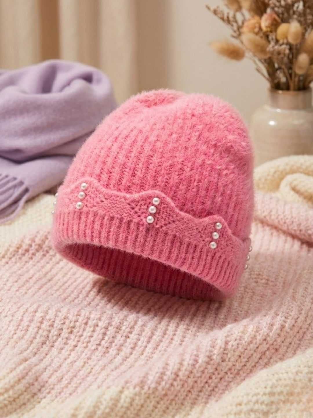Cdeck Baby Girls Woolen Winter Cap | Comfortable & Warm Winter Wear | 1–2 Years