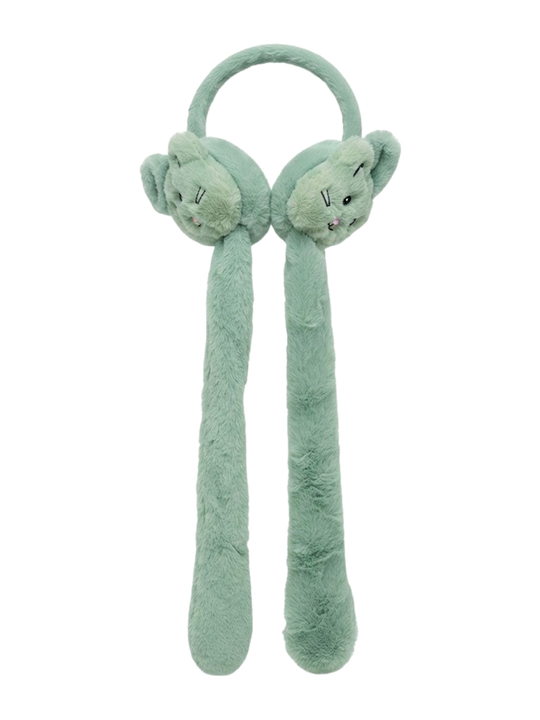 Cdeck Velvet Mouse Earmuffs for Girls & Women, Soft Warm Winter Earmuffs with Long Hanging Ear Covers, Free Size