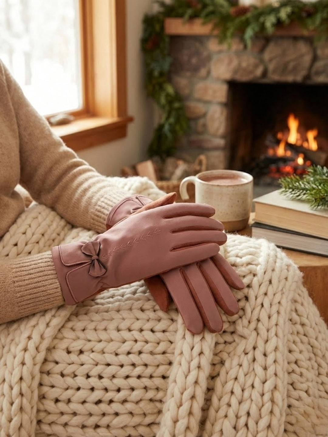 Cdeck Women Woolen Winter Gloves | Soft, Warm & Comfortable for Winter Wear