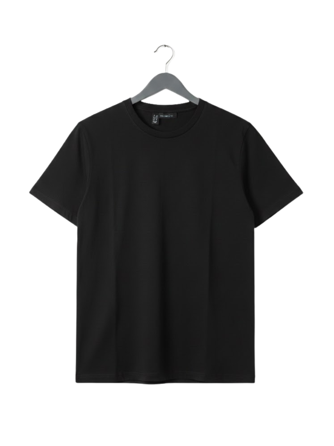 Cdeck Men’s Black Plain T-Shirt | Soft Comfortable Round Neck Half Sleeve T-Shirt | Classic Solid Basic Tee for Men
