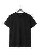 Cdeck Men’s Black Plain T-Shirt | Soft Comfortable Round Neck Half Sleeve T-Shirt | Classic Solid Basic Tee for Men