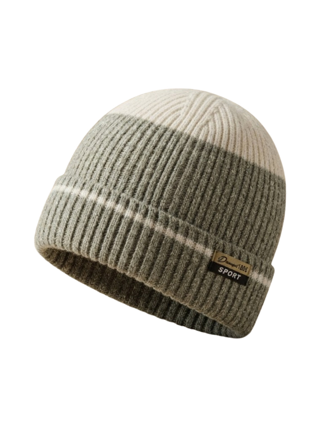 Cdeck Men’s Winter Woolen Cap | Ribbed Knit Beanie | Free Size | Soft & Warm | Green