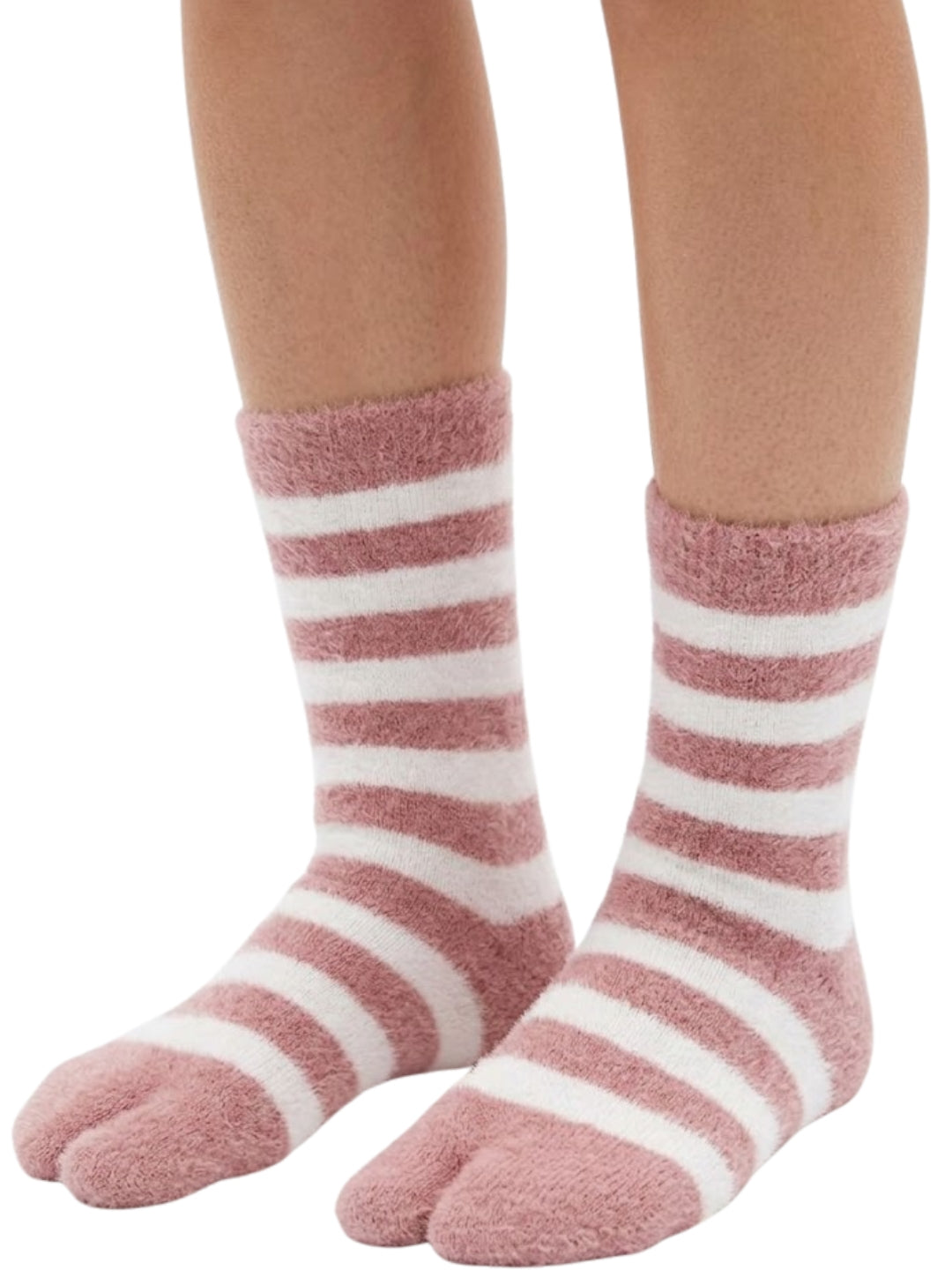Cdeck Premium Hair Wool Socks for Women | Warm & Comfortable | Free Size | Pink White