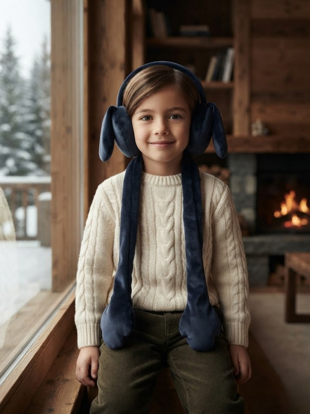 Cdeck Velvet Winter Earmuffs for Girls & Women, Soft Warm Ear Warmers with Long Tie Design, Free Size