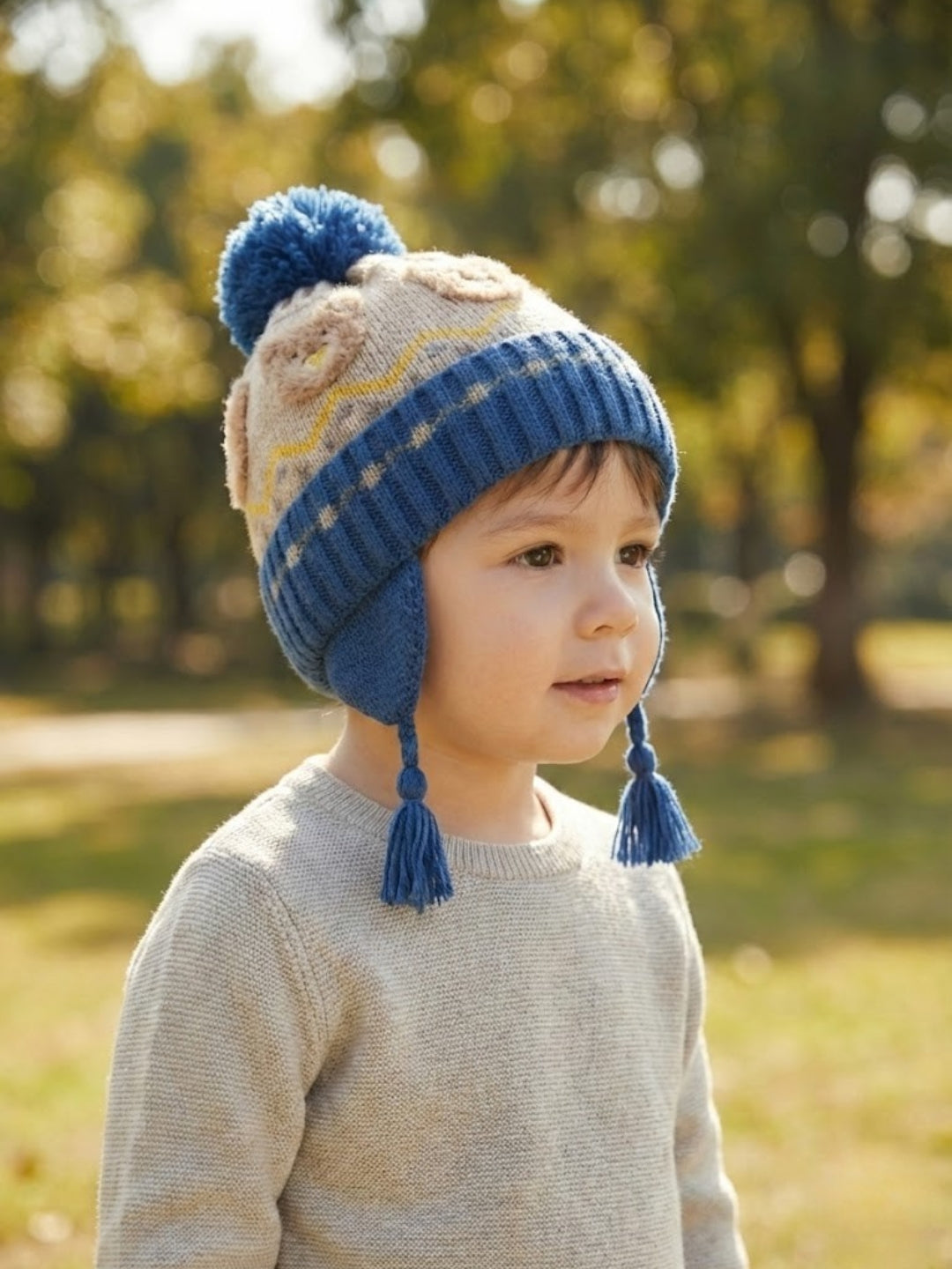 Cdeck Kids Winter Woolen Cap for Boys & Girls | Warm, Soft & Comfortable | 2–4 Years